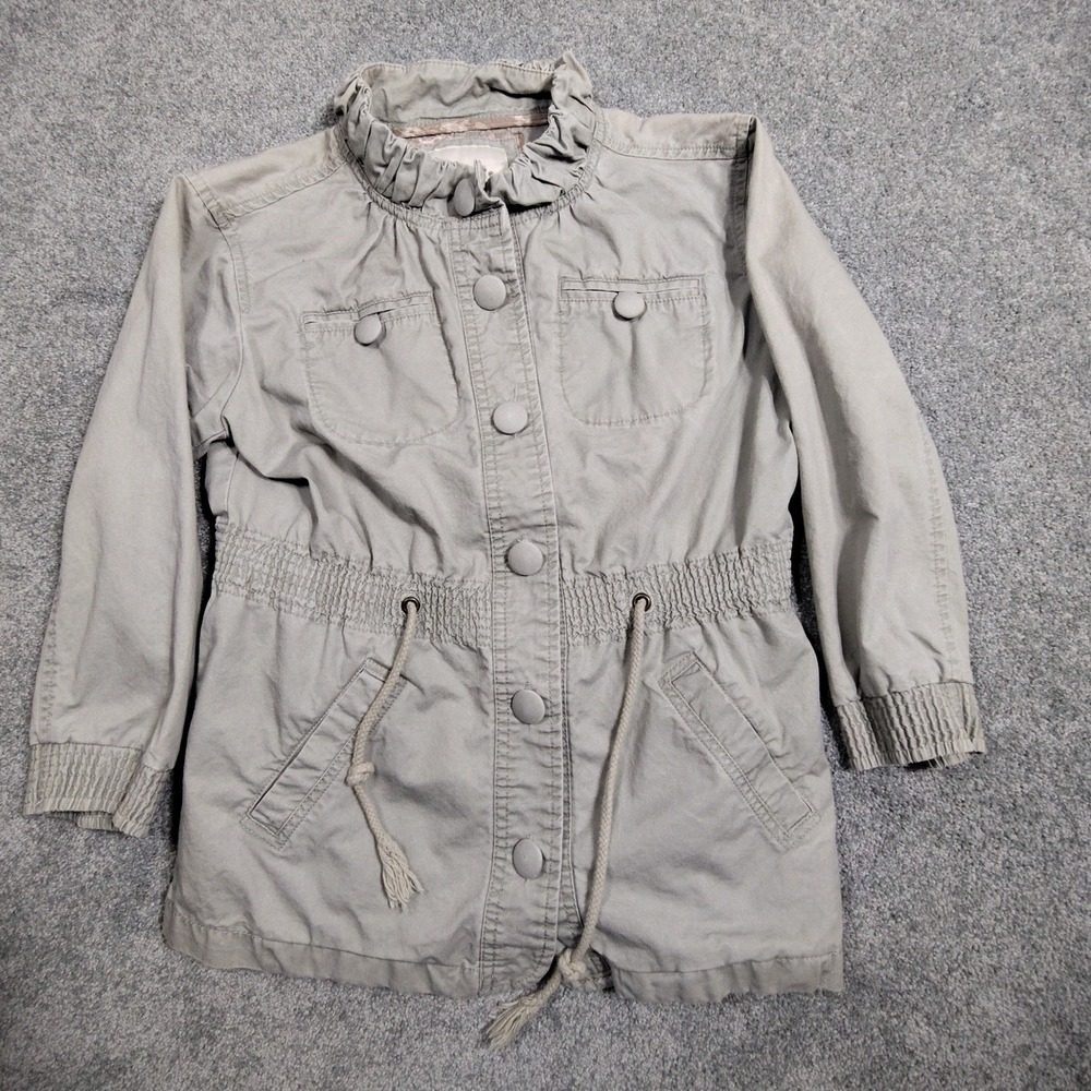 Bob Timberlake Utility Jacket Womens XS Field Ruffle Sage Green Cotton Good